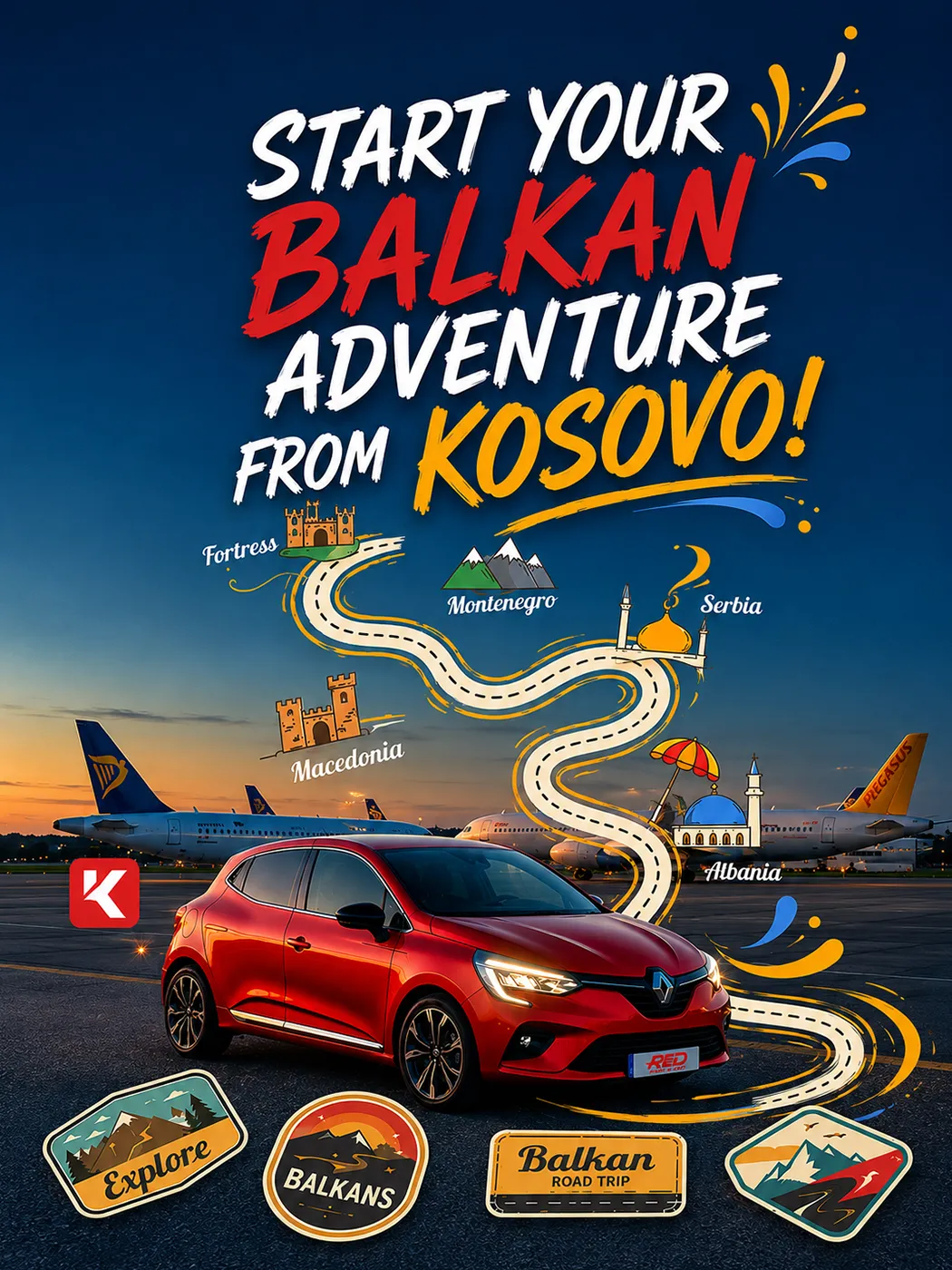 Car rental in Kosovo - Pristina Adem Jashari Airport